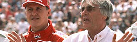 Bernie Ecclestone y Michael Schumacher