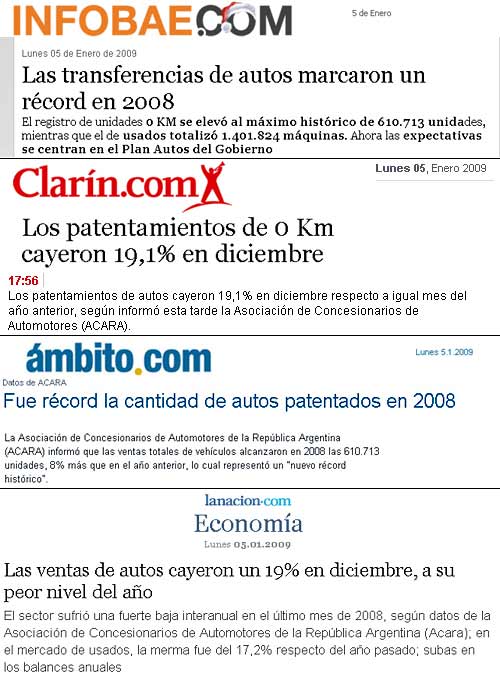 Títulos del 5 de enero de los principales diarios de la Ciudad de Buenos Aires