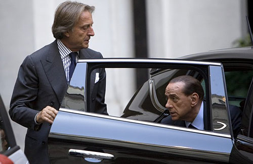 Silvio Berlusconi y Luca Cordero di Montezemolo