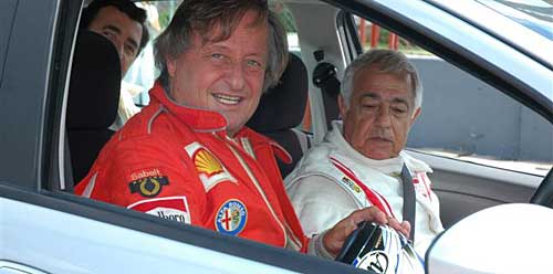 Chiche Caldarella junto a Cristiano Rattazzi, titular de Fiat.