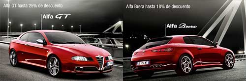Liquidación de stock de Alfa Romeo en España.