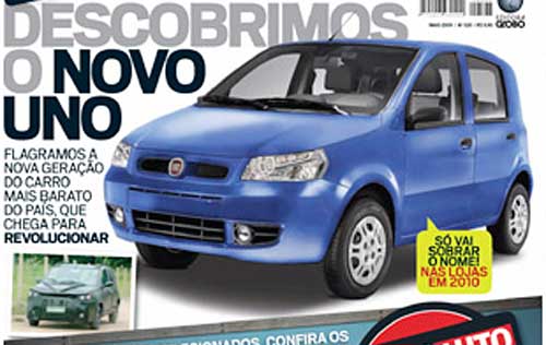 Recreación de Fiat Uno 2010 de la revista AutoEsporte.