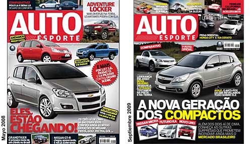 Tapas de AutoEsporte de mayo 2008 y septiembre 2009