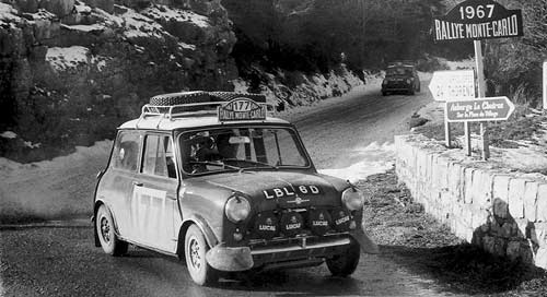 El Mini en el Rally de Monte Carlo de 1967