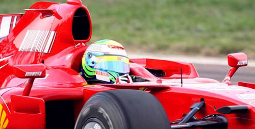 Massa probó en Fiorano tras su accidente.