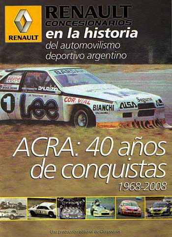 Tapa del libro "Renault en la historia del automovilismo argentino"
