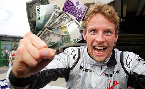 Jenson Button pesetero - Fotomontaje: Cosas de Autos Blog