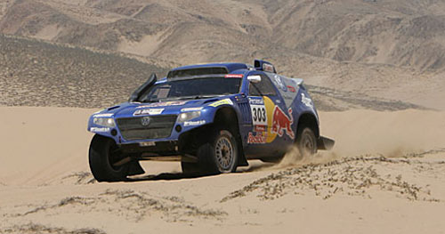 Carlos Sainz lidera el Dakar 2010 en suelo chileno - Foto: Prensa Dakar.