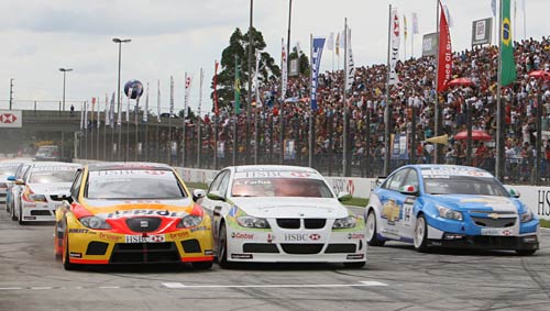 La largada del WTCC en Curitiba de 2009.