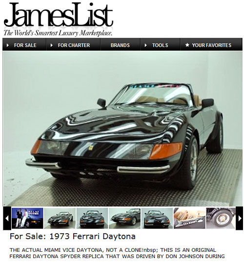 La Ferrari Daytona de Miami Vice en James List