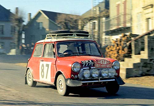 Mini en el Rally de Montecarlo 1964