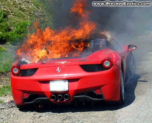 Recall para la Ferrari 458 Italia por los incendios.