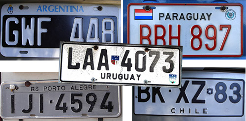 Diferentes patentes del Mercosur - Cosas de Autos Blog