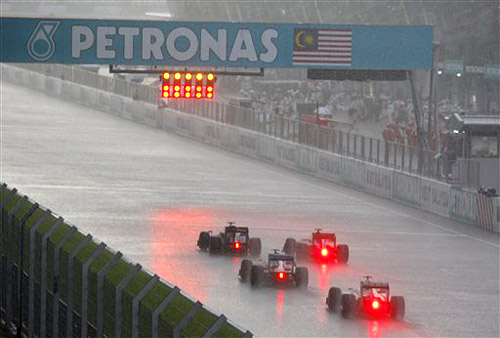 Fórmula 1 con lluvia