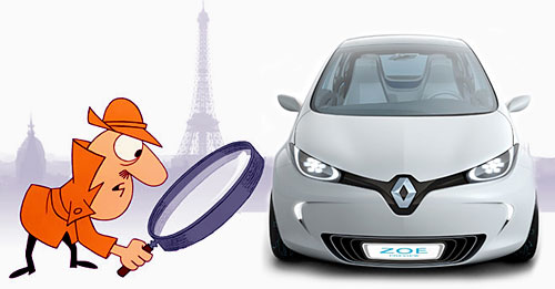 Inspector Clouseau y Renault Zoe - Fotomontaje: Cosas de Autos