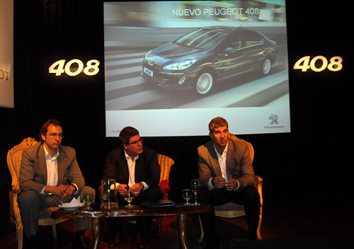 Federico Rocca, Pablo Averame y Gabriel Cordo Miranda en la conferencia de prensa del 408.