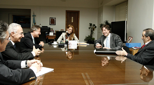 Cristiano Rattazzi y directivos de Fiat Argentina en el Ministerio de Industria.