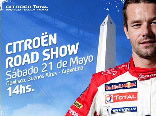 Loeb te invita a presenciar el road show de Citroën en el Obelisco