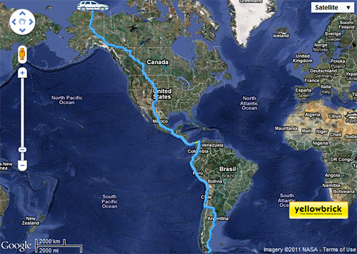 El mapa del recorrido de la TDI Panamericana.