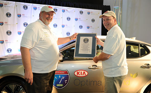 Kia logró un nuevo récord Guinness en economía de combustible