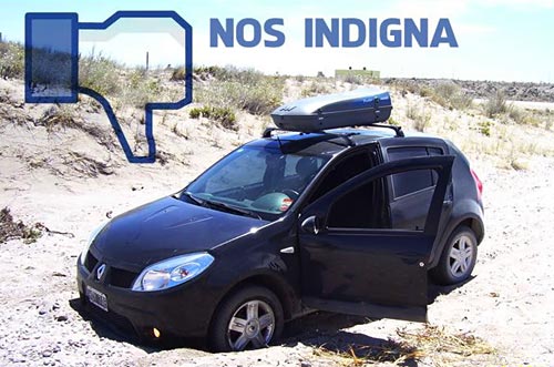 Foto subida por los indignados del off road a la fan page de Renault Argentina.