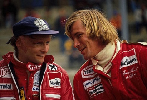 Niki Lauda y James Hunt en la temporada 1976.