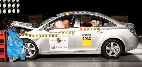 Chevrolet Cruze en los ensayos de LatinNCAP.