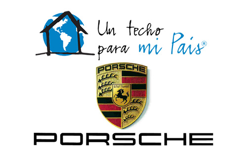 Porsche junto a Un techo para mi país