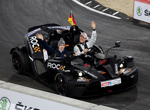 Vettel y Schumi en la Carrera de Campeones 2011.