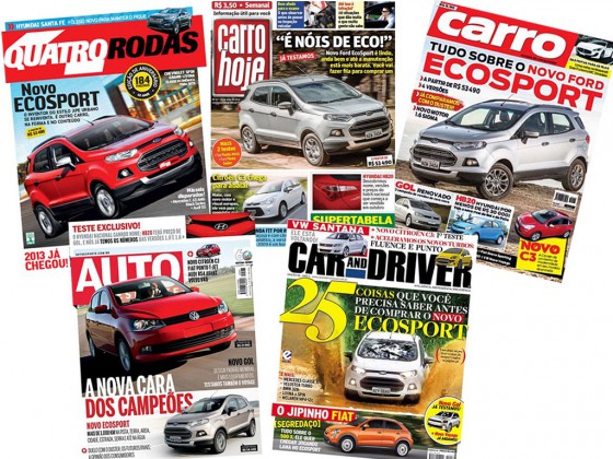 La Nueva EcoSport copa las tapas de las principales revistas brasileñas.