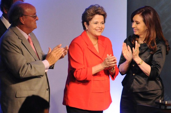 José Ignacio de Mendiguren (UIA), Dilma Rousseff y Cristina Fernández.