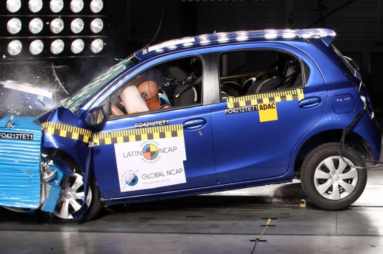 El Toyota Etios en los test del LatinNCAP
