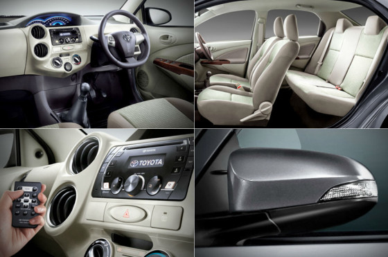 El interior del Toyota Etios