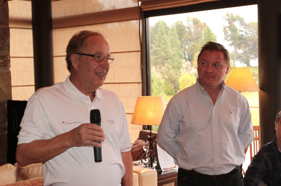 Hannu Mikkola junto a Conrado Wittstatt, Gerente General de Audi Argentina, en Bariloche.