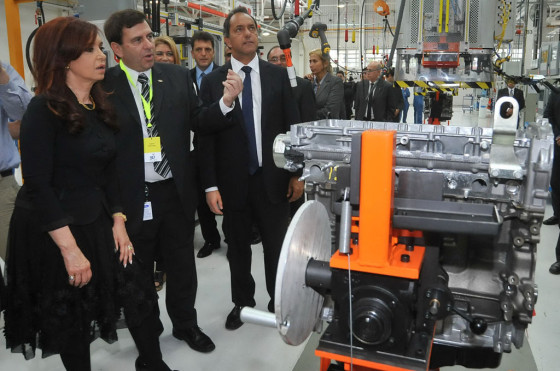 CFK en la reinauguración de la planta de motores de Ford en Pacheco.