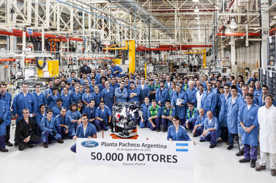 Ford Argentina celebra la fabricación del motor 50 mil en Planta Pacheco