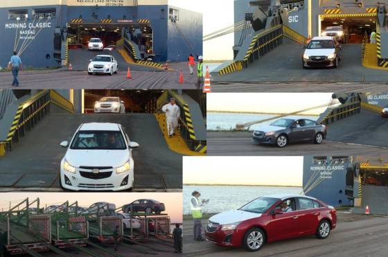 GM completó el primer desembarco de autos en el puerto de Rosario
