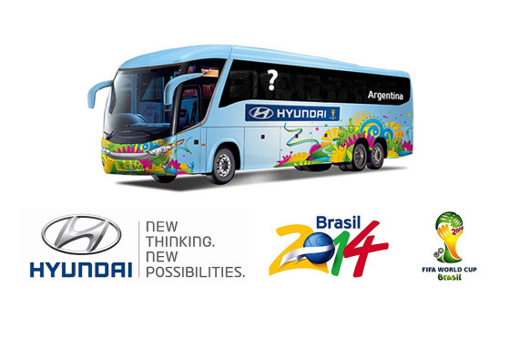 Hyundai lanza el concurso que busca la frase para el bus que acompañará a la Argentina en Brasil 2014