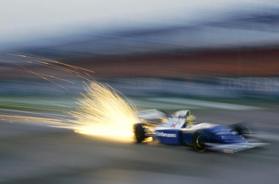 Senna corriendo en su Williams