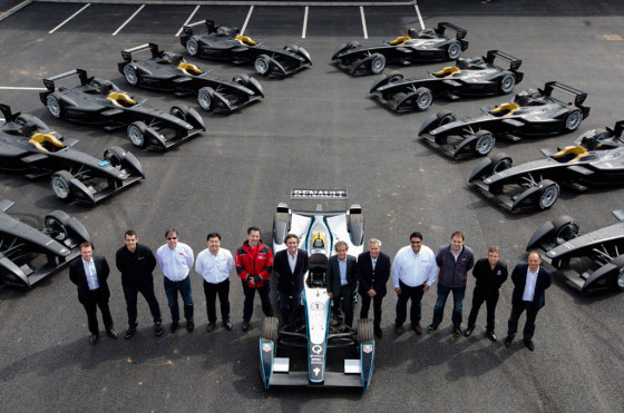 Autos y equipos en la primera prueba de la Fórmula E