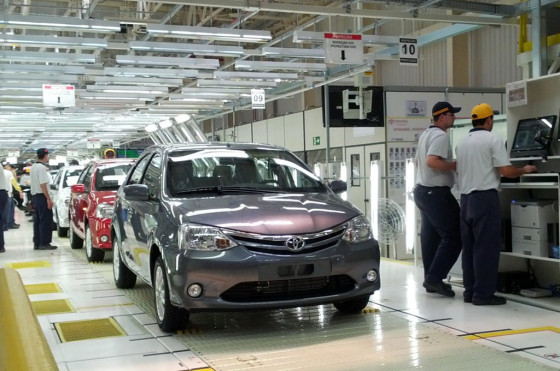 Toyota Etios en la planta de Sorocaba, SP