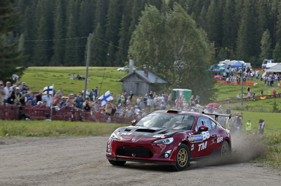 La Toyota GT86 WRC en el Rally de Finlandia.