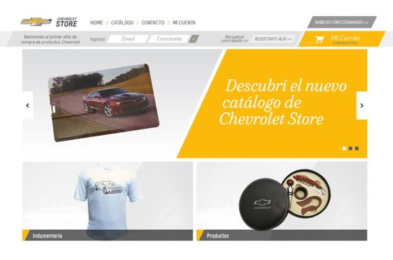 Merchandising: Chevrolet abrió su store on line