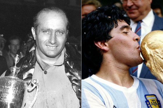 Fangio y Maradona
