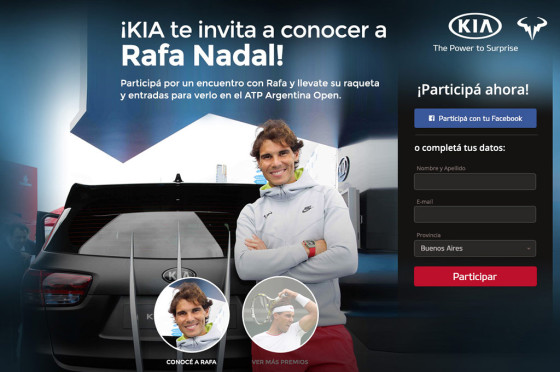 Autos y tenis: Kia Argentina lanzó una promo para conocer a Rafa Nadal