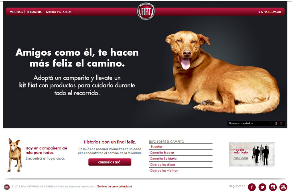 Día del Amigo: Fiat promueve la adopción de perros desde su sitio web