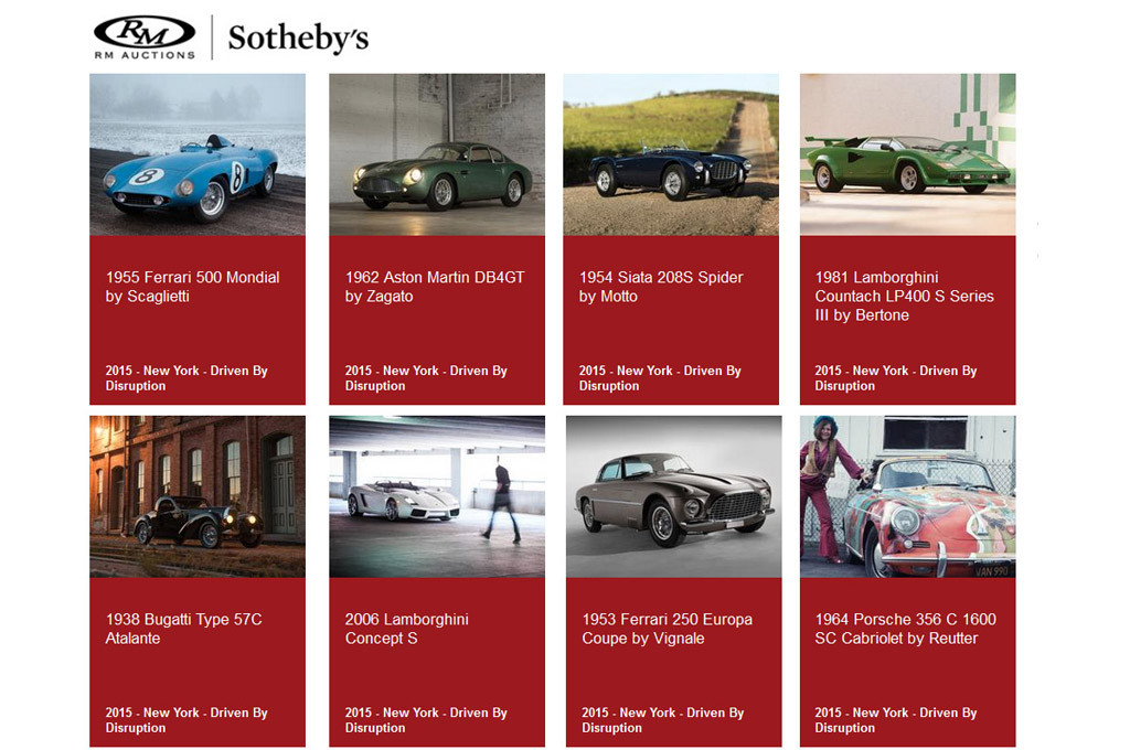 Lote de autos de Sotheby' s