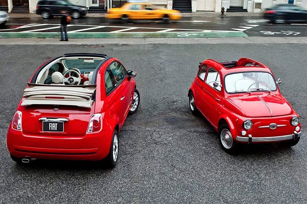 Fiat 500 de 1957 y de 2007