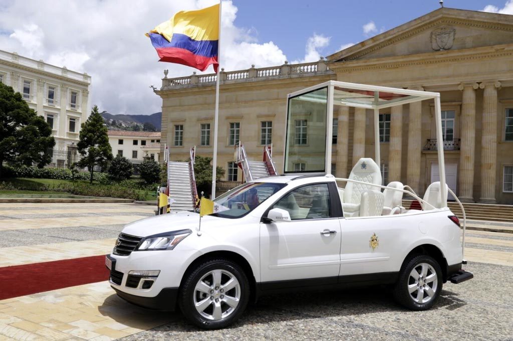 Papamóvil Chevrolet Traverse en Colombia