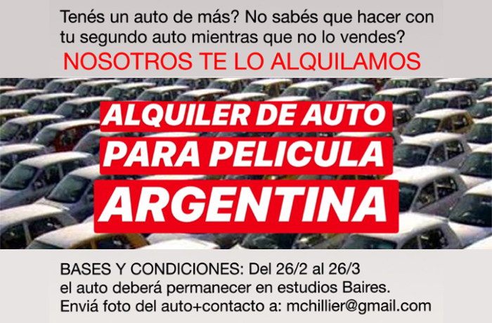 Alquiler Auto Cine argentino